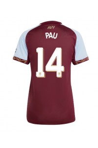 Aston Villa Pau Torres #14 Fotballdrakt Hjemme Klær Dame 2025-26 Korte ermer